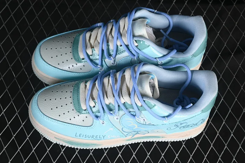 All categories Nk Air Force 1 Air Force series Nk Air Force 1 Low Air Force low-top Nike Air Force 1'07 Low Hand-painted graffiti Blue Sky Flower Island Air Force One low-top casual sneakers KS6968-777